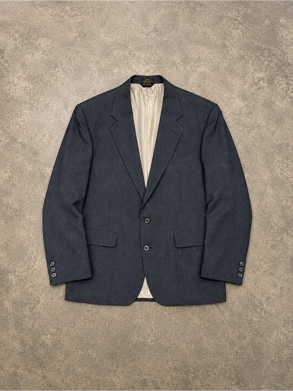 Vintage Levi’s Sportswear Action Suit Blazer Wool Blend Gray 44L